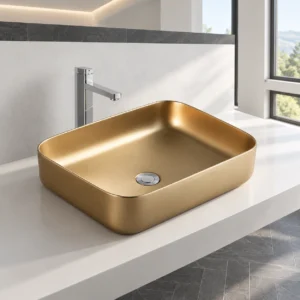 Lavaman mbi komodë 408 MATT GOLD – 47 × 38 cm