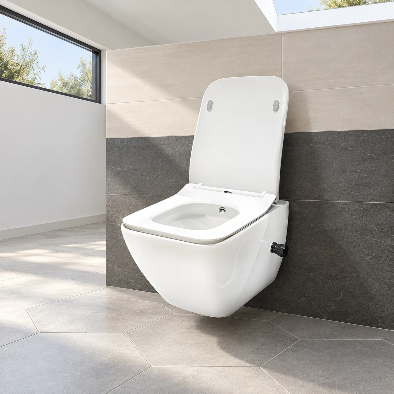 WC muri 8013D – me ventil të montuar